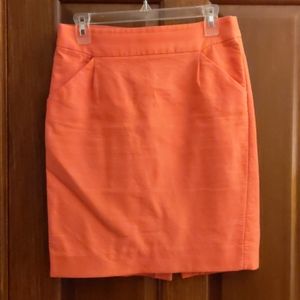 Peach pencil skirt